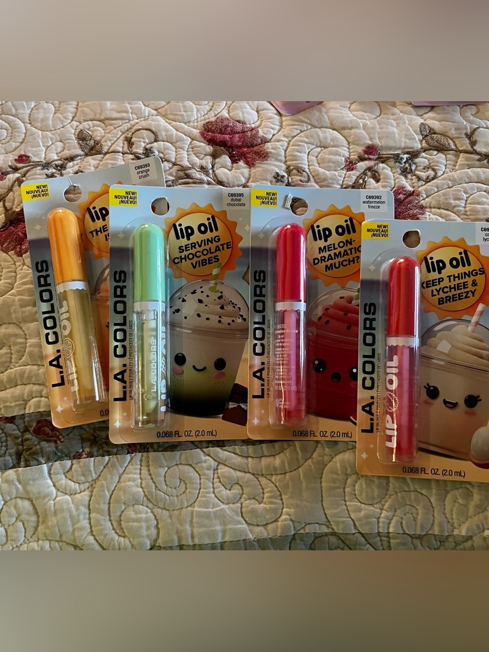 L.A. Colors Lip Oil 4-Piece Flavor Bundle – Brand New